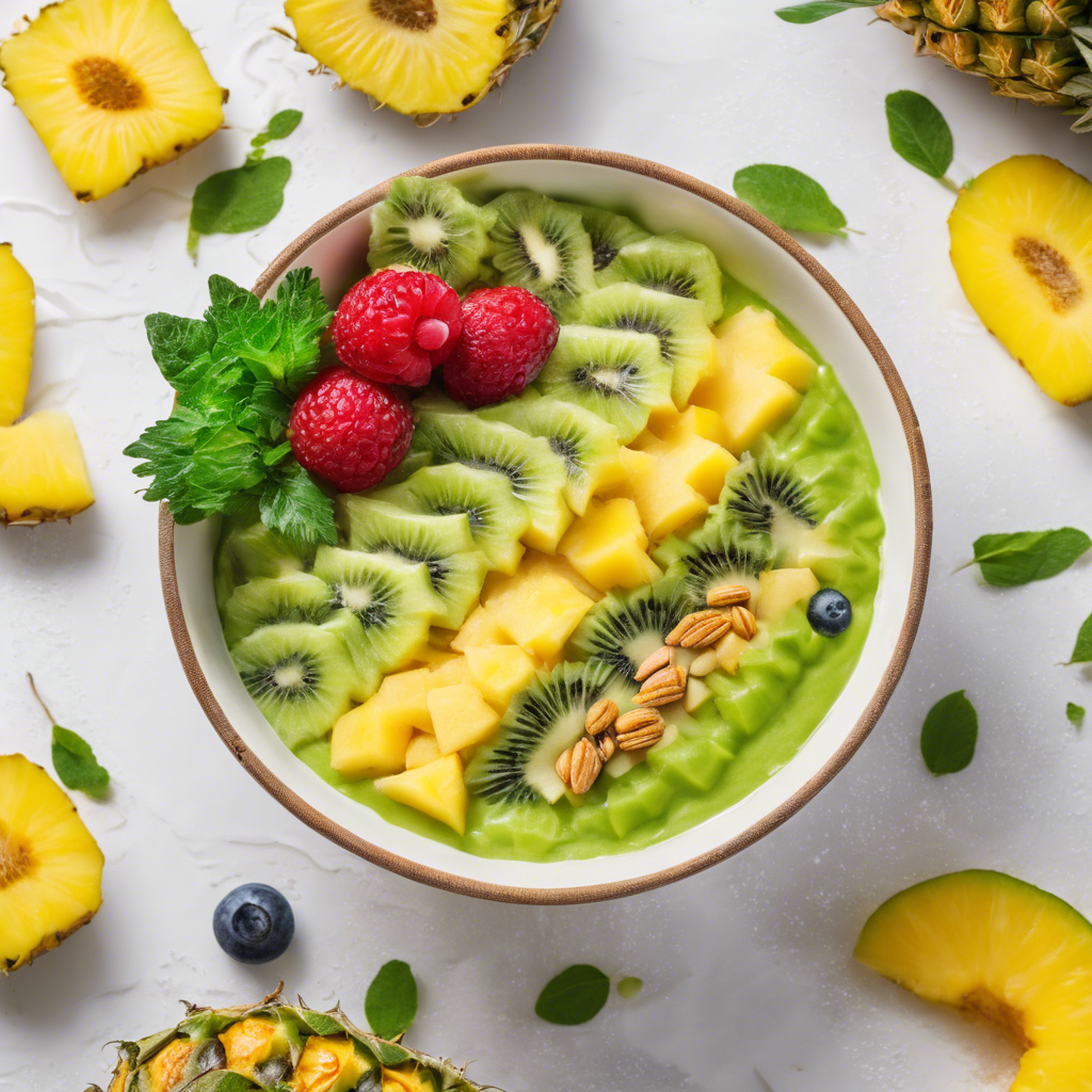 Pineapple Kiwi Smoothie Bowl